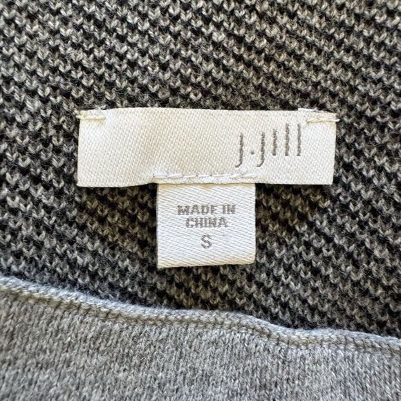 J.Jill Mock Neck Sweater Top Women’s Size S Gray Black Pane Pattern - Picture 4 of 10